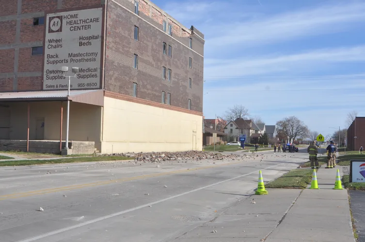 Falling bricks result in penalty for owner